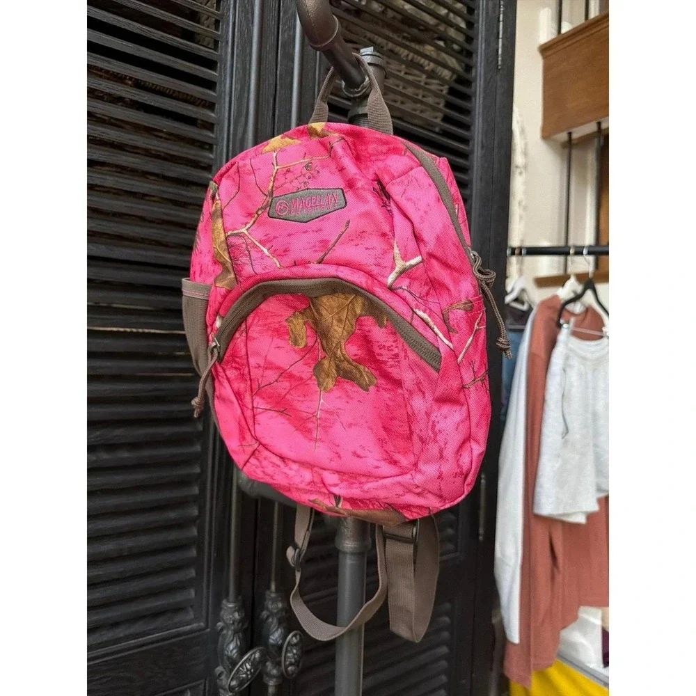Magellan Outdoors girls' pink camo backpack mini